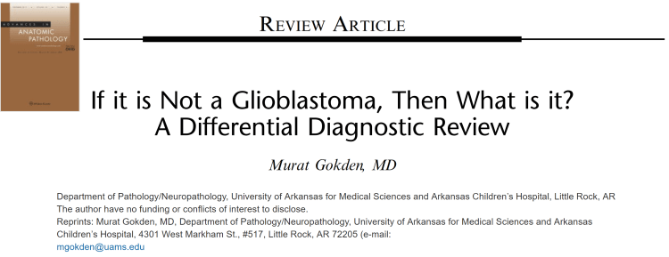2017 If it is Not a Glioblastoma, Then What is it 01